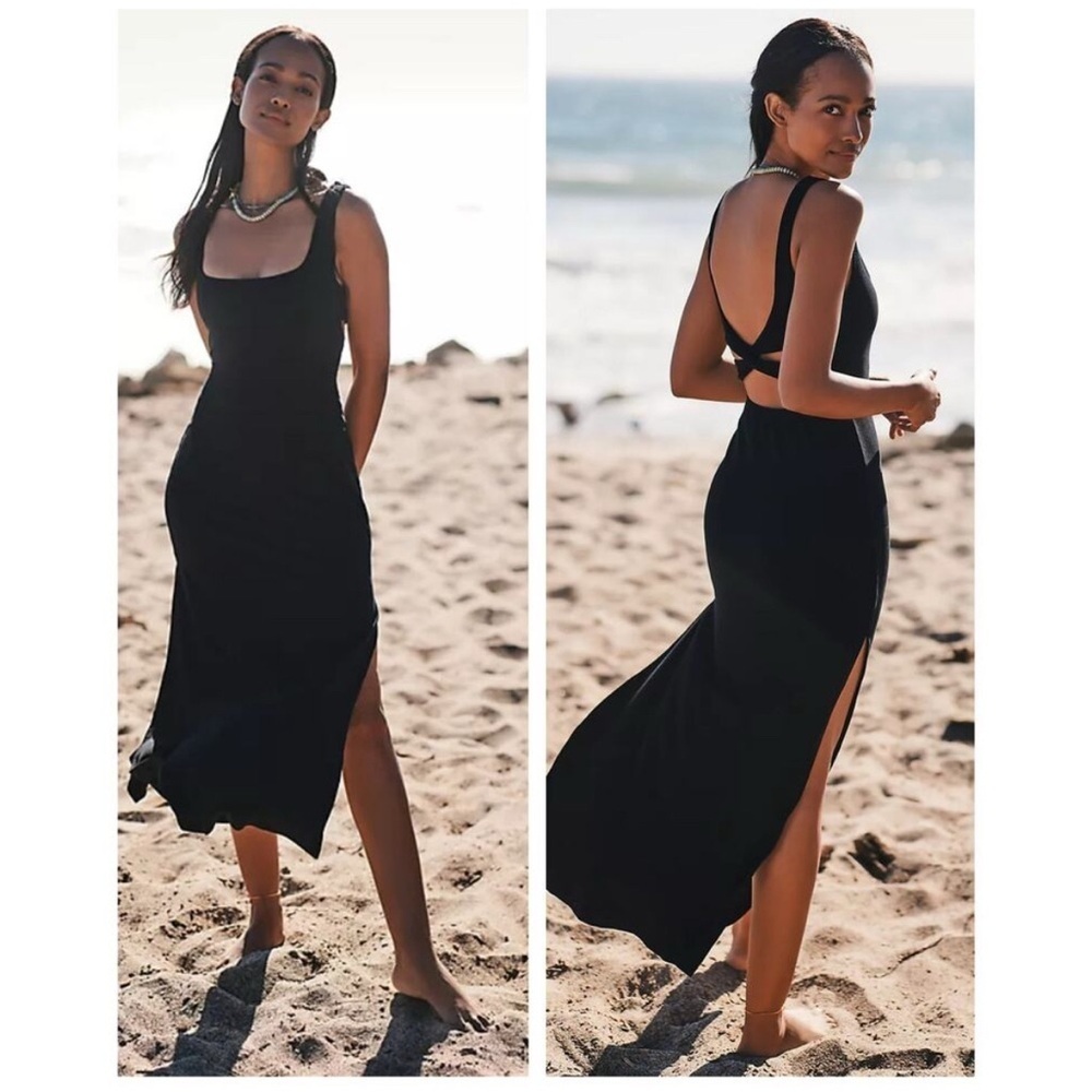 L*SPACE Mara Rib Cutout Cover-Up Dress Size Small